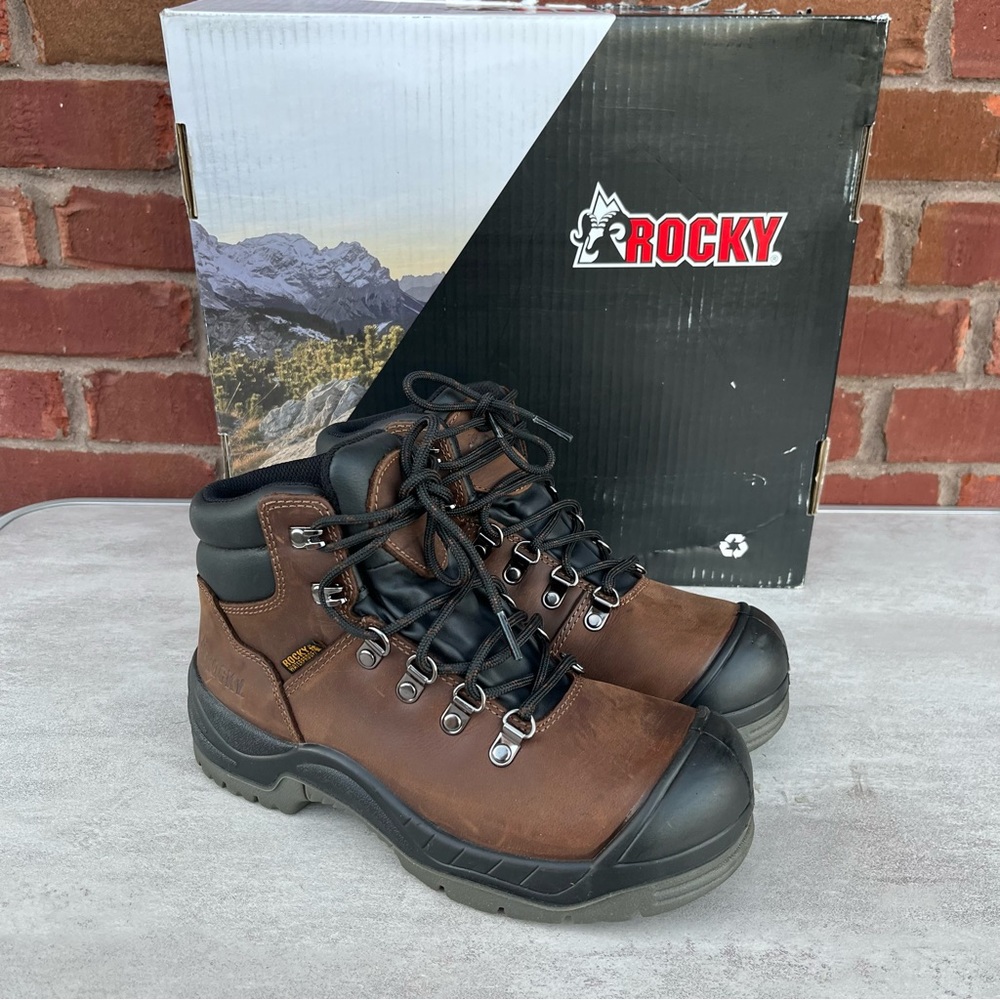 NWT Women’s Rocky 5” Worksmart‎ Composite Toed Waterproof Work Boots Sz 6